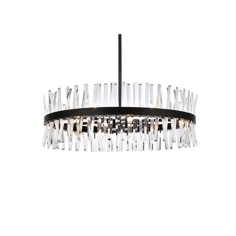 Indigo Home 36 inch crystal round chandelier light