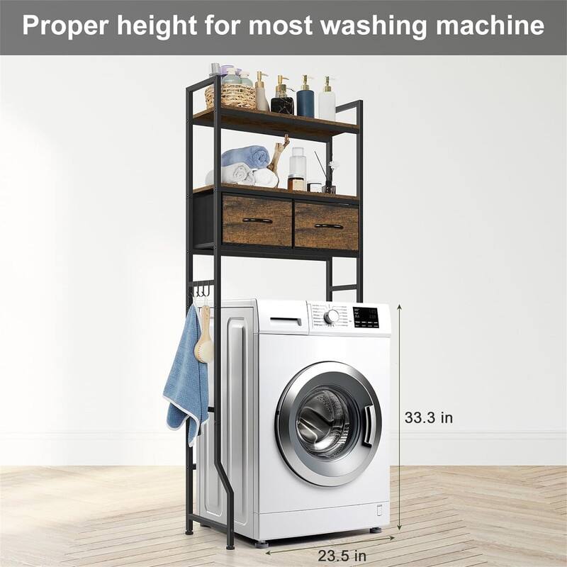 Over The Toilet Storage - 7.88"D x 25.6"W x 63.6"H
