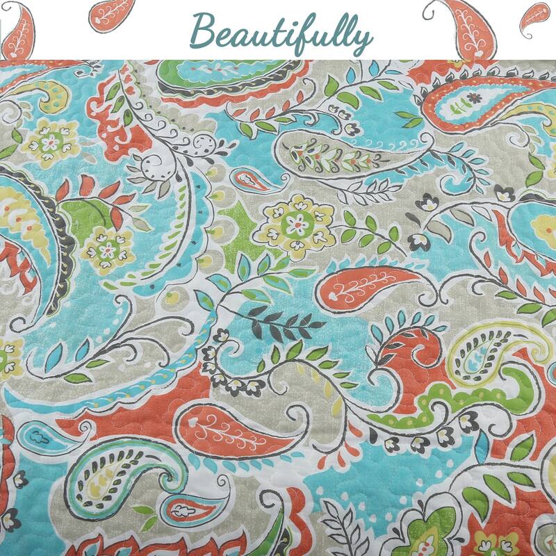 Porch & Den Bajada Paisley Reversible Quilt Bedding Set