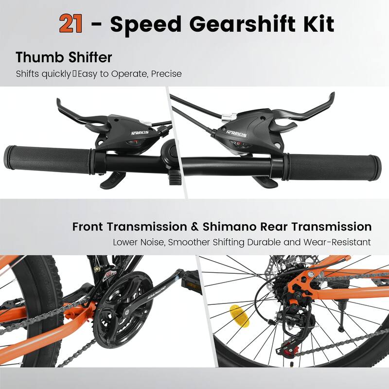 26 Inch Shock Fork Plus Shock Absorber 21-speed Mountain Bike