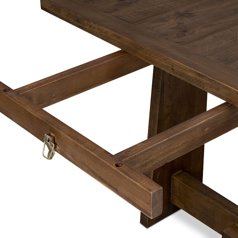 Poly & Bark Combe Solid Pine Wood Extension Dining Table (82.5" - 122")