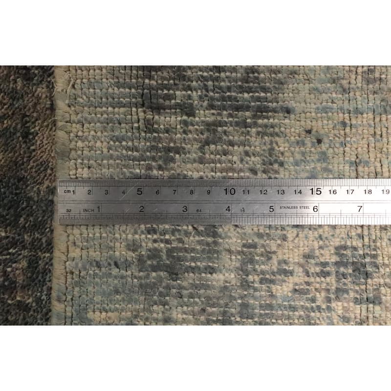 Hand Knotted Oriental Viscose Silk Carpet Modern All-Over Multi-Colored Abstract Area Rug - 7' 10'' X 5' 0''