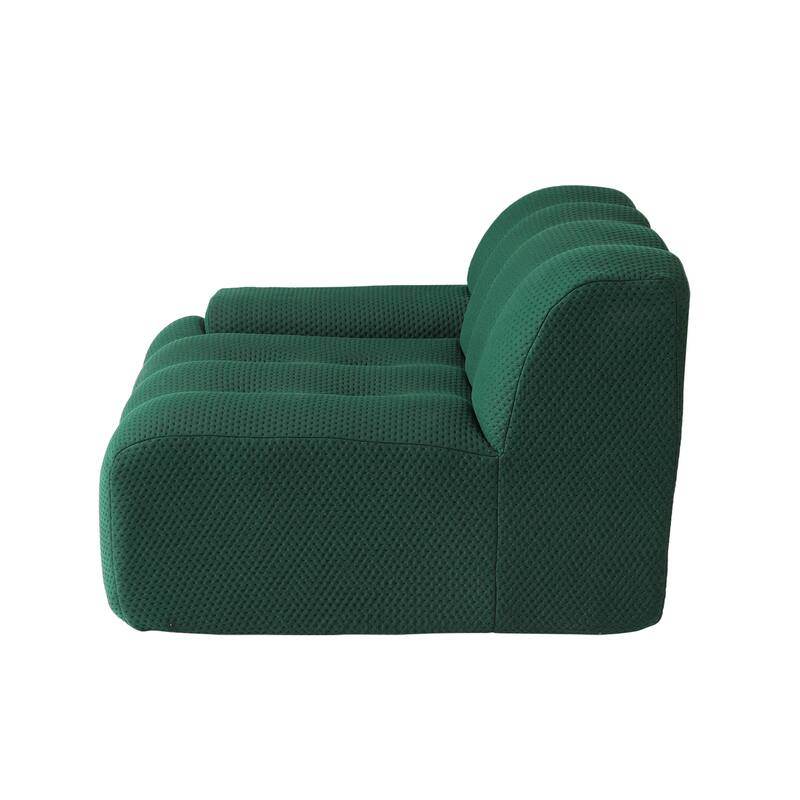 86.6" Loveseat 3D Mesh Fabric Sectional Sofa Modern Comfy Modular Floor Couch for Living Room, Office, Apartment