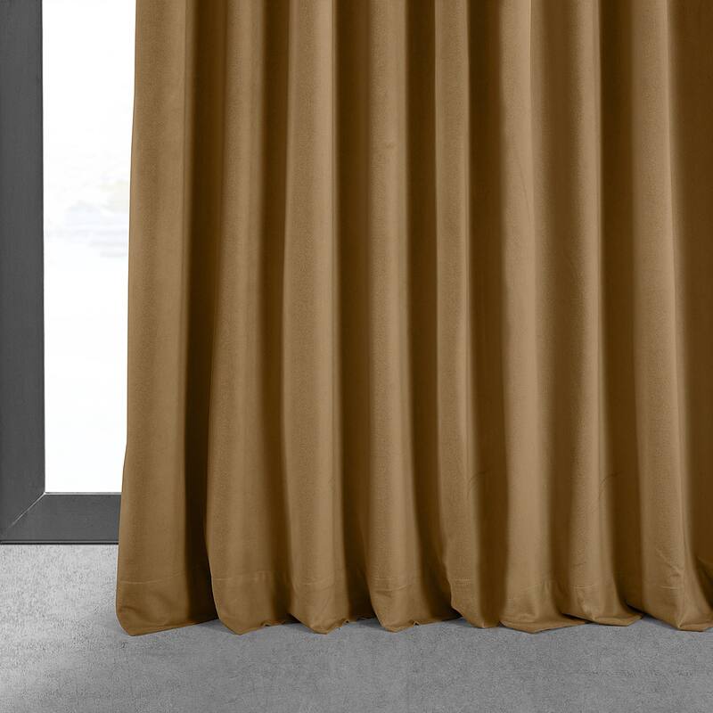 Exclusive Fabrics Signature Extra Wide Amber Gold Velvet Blackout