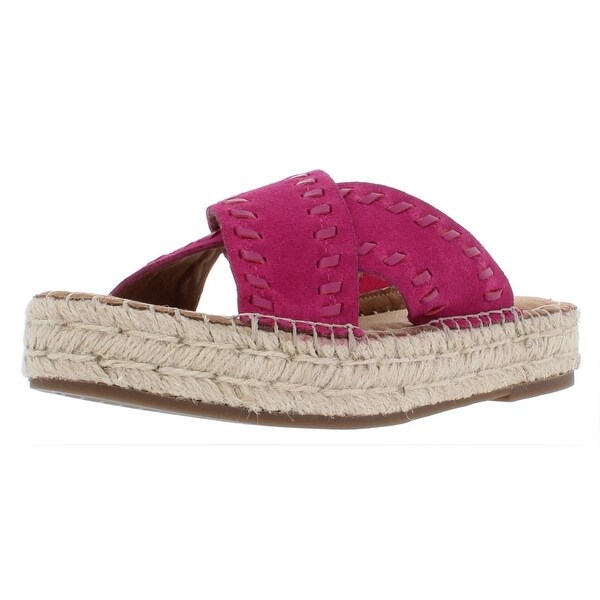 rose gold flatform espadrilles