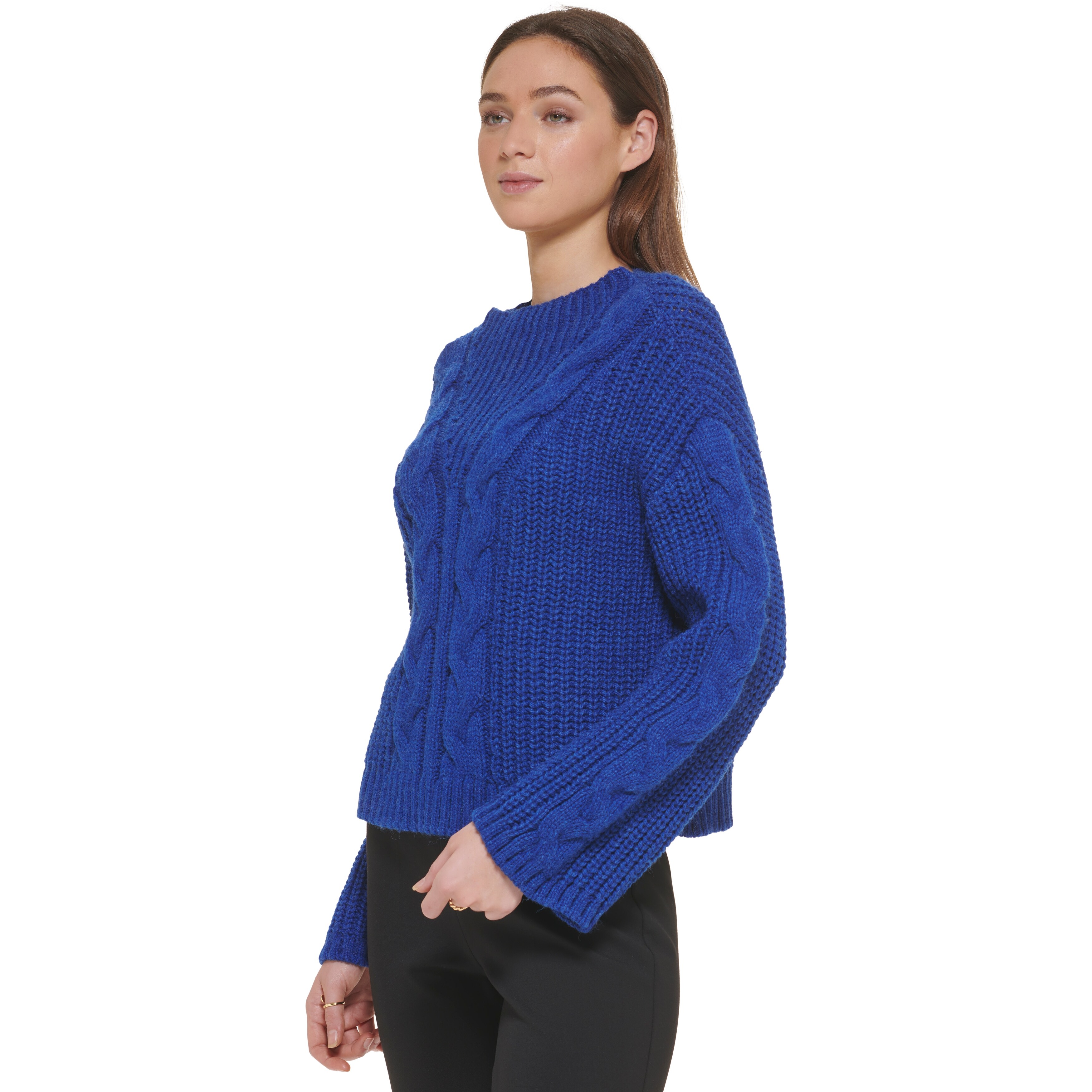 DKNY Oversized Cable Knit Sweater - On Sale - Overstock - 43119878