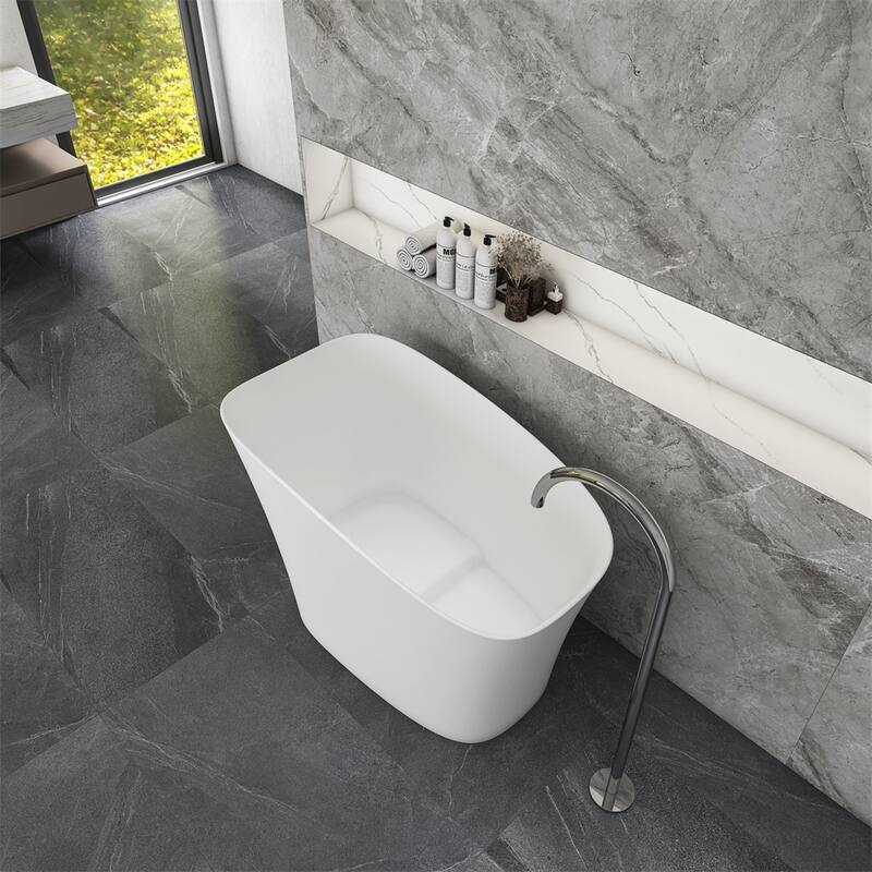 66.9 inch Freestanding Solid Surface Soaking Bathtub for Bathroom