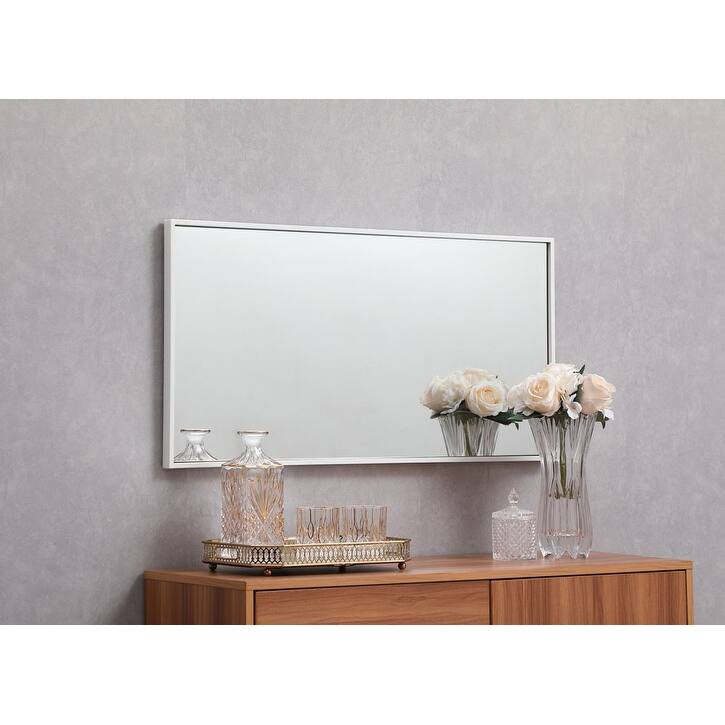 Elegant Lighting Eternity 18" x 36" Rectangular Beveled Metal Framed