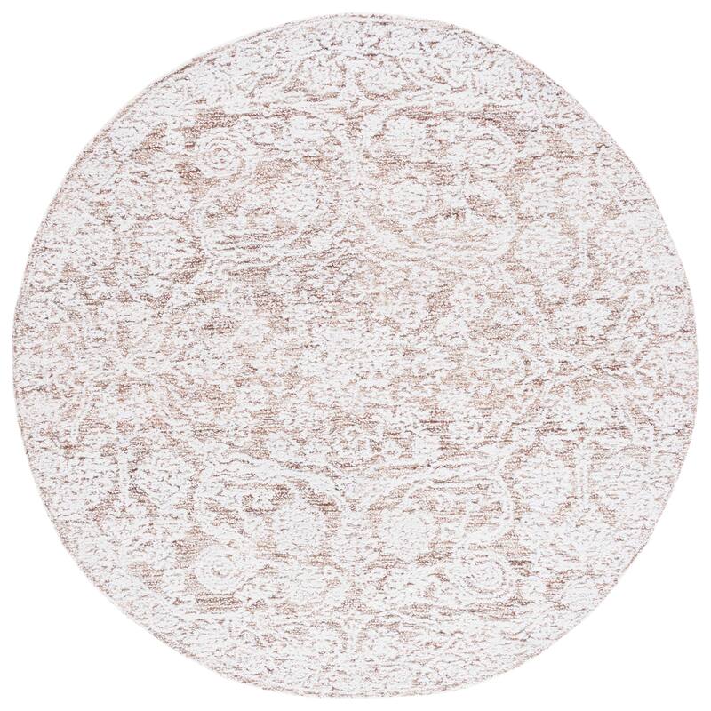 SAFAVIEH Handmade Metro Hinderike Wool Rug - 6' Round - Ivory/Beige
