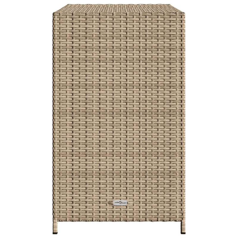vidaXL Patio Storage Cabinet Box Outdoor Garden Tool Organizer Poly Rattan - 32.7" x 17.7" x 29.9"