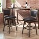 preview thumbnail 2 of 7, Costway 29" Swivel Bar Stools Set of 2 with Back Rubber Wood Legs - See Details