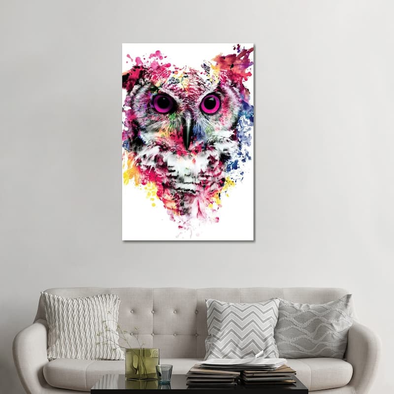 iCanvas "Owl I" by Riza Peker Canvas Print - 48x32x1.5
