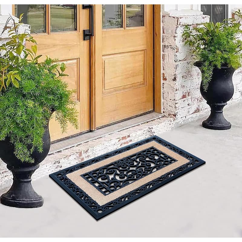 A1HC Highly Durable Decorative Rubber and Coir Molded Doormat