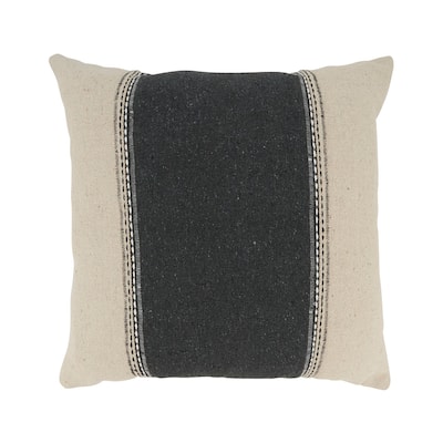 Linear Harmony Banded Throw Pillow