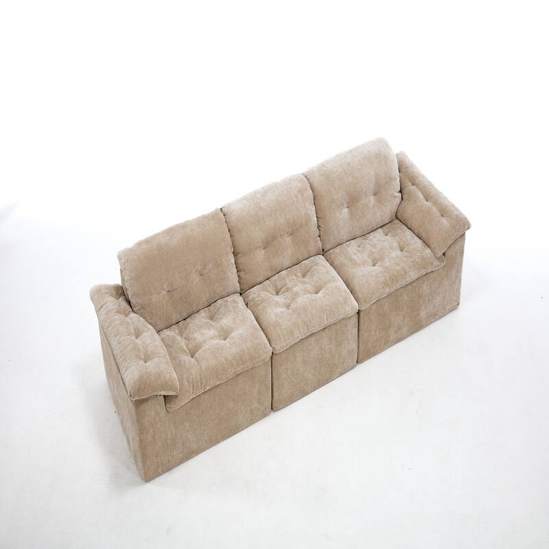 Modular Convertible Cushioned Sleeper Sofa Set