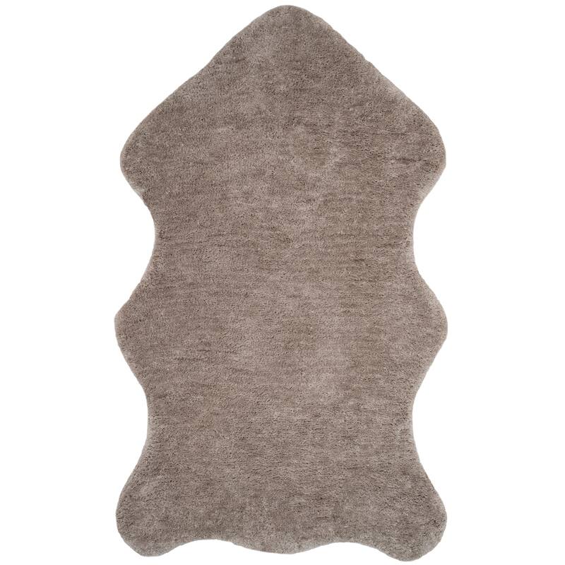 SAFAVIEH Handmade Sheep Shag Heilke Solid Rug