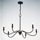 preview thumbnail 10 of 13, VAXCEL Annabelle 6-Light Farmhouse Candle Chandelier, Adjustable Height Hanging Ceiling Pendant Fixture