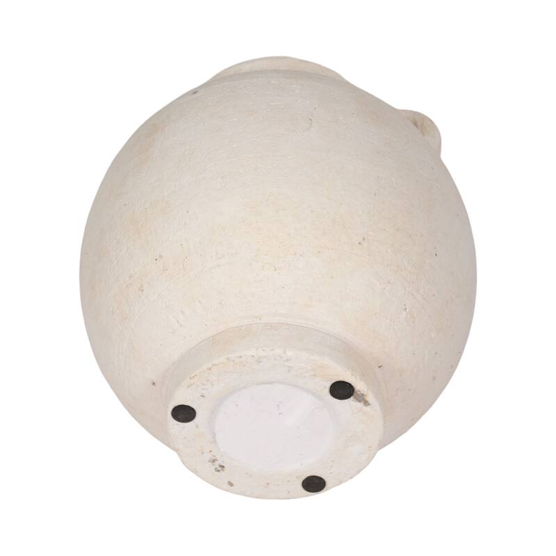Handcrafted Terracotta Pottery Round Vase Modern Visual Interest