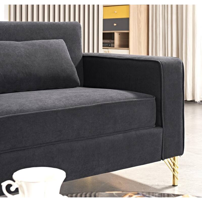 Modern Velvet Upholstered Living Room Sofa