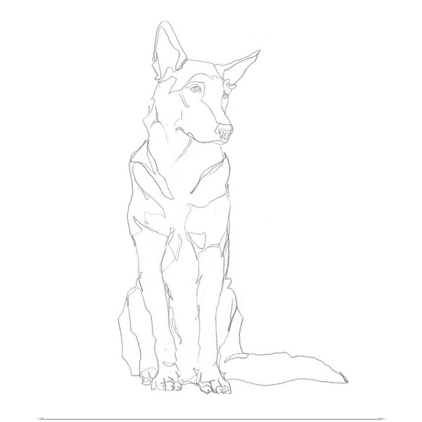 "Dog Contour I" Poster Print
