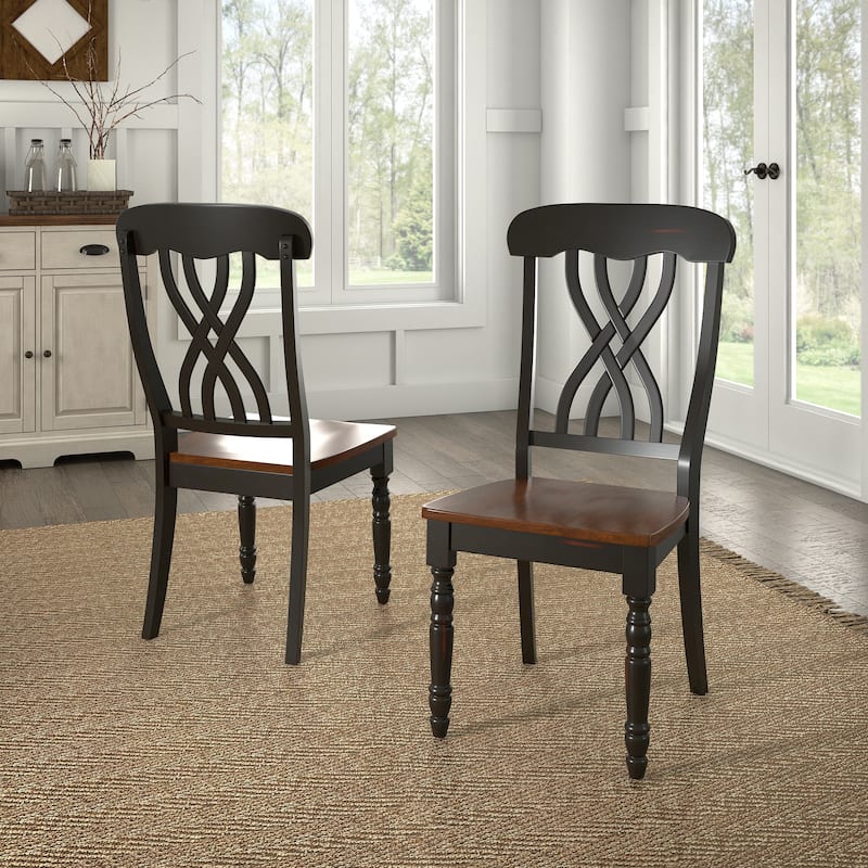 Brunico Two-Tone Antique Dining Chairs (Set of 2)