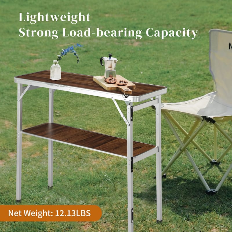 Lightweight Folding Table for Indoor Outdoor Parties and Exhibits