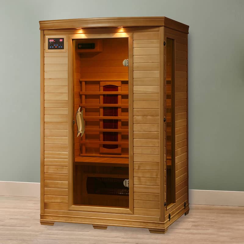 HeatWave Coronado 2-Person Hemlock Infrared Sauna with 5 Ceramic Heaters - Hemlock
