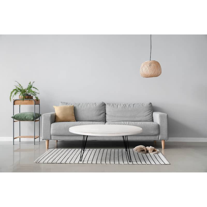 Raffles 44" Wood Oval Cocktail Table