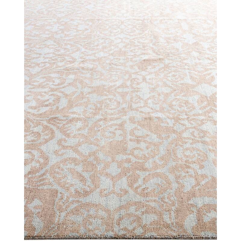 Modern One-of-a-Kind Handmade Area Rug - Brown, 8' 0" x 9' 10" - 8' 0" x 9' 10"