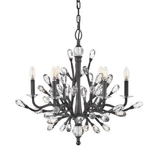 Fredrick Ramond FR46806 Eve 6 Light 26" Wide LED Crystal Candle Style