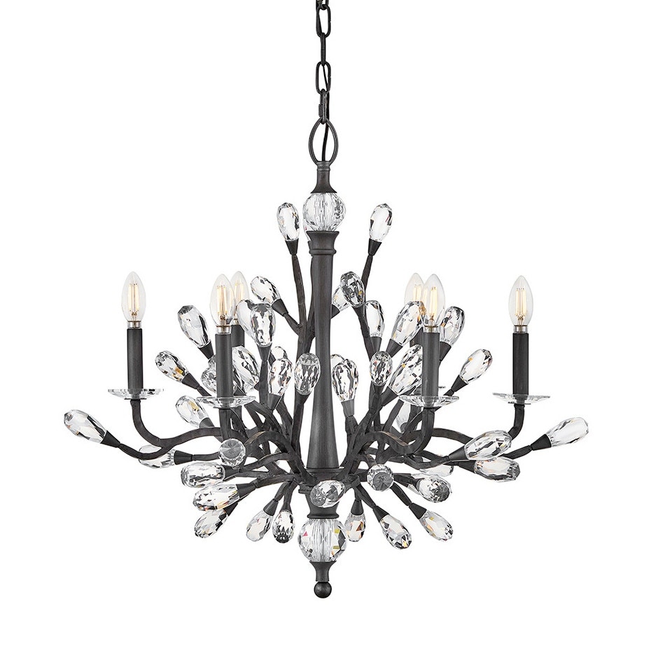 Fredrick Ramond FR46806 Eve 6 Light 26" Wide LED Crystal Candle Style