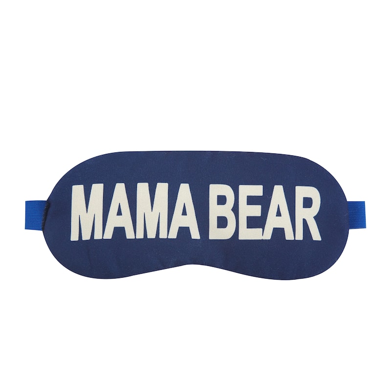 Dearfoams 4pc Mama Bear Comforter with Throw and 2 Eye Masks Set