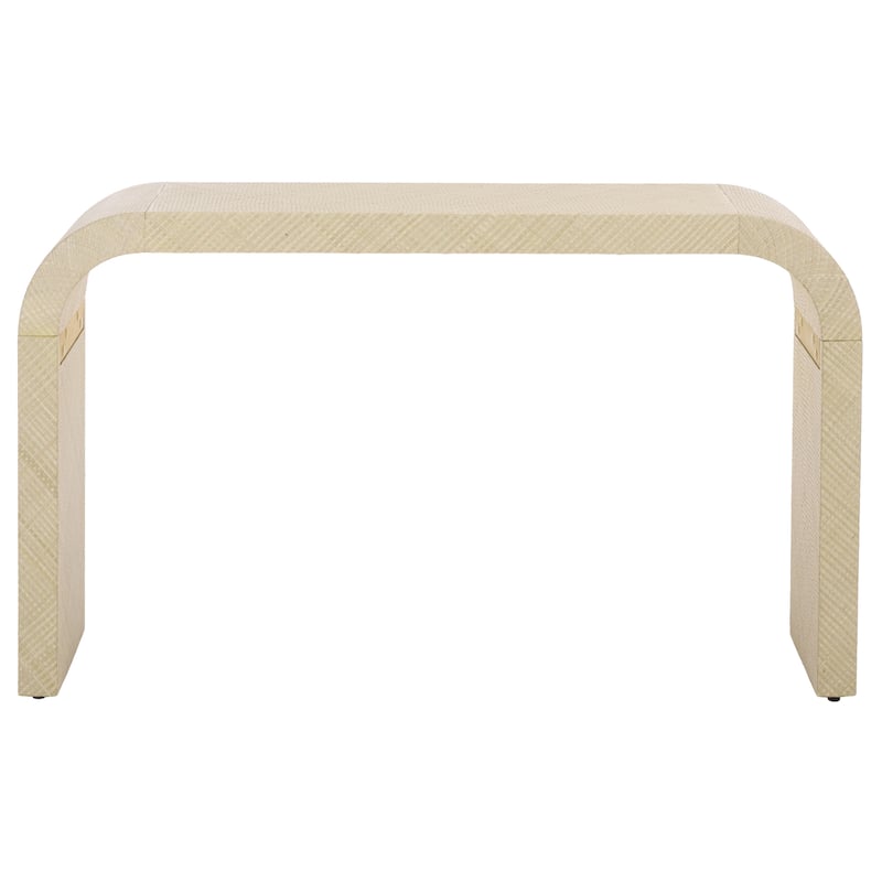 SAFAVIEH Home Bayu Curved Console Table - 12"W x 52"D x 31"H - Natural