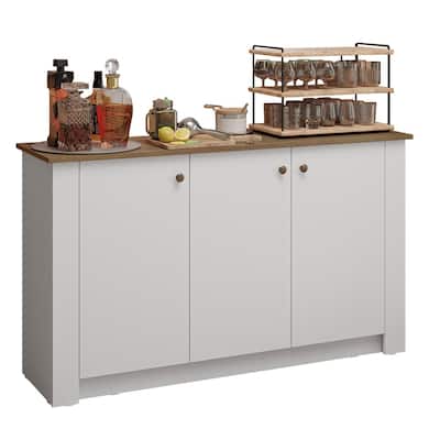 Madesa Home Bar Buffet Cabinet 3 Doors Unit for Kitchen & Dining