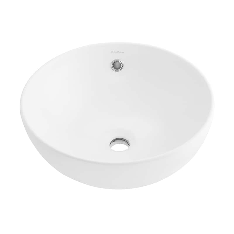 Besanon 17" Round Vessel Sink In Matte White - 16.95" x 16.95" 6.7"