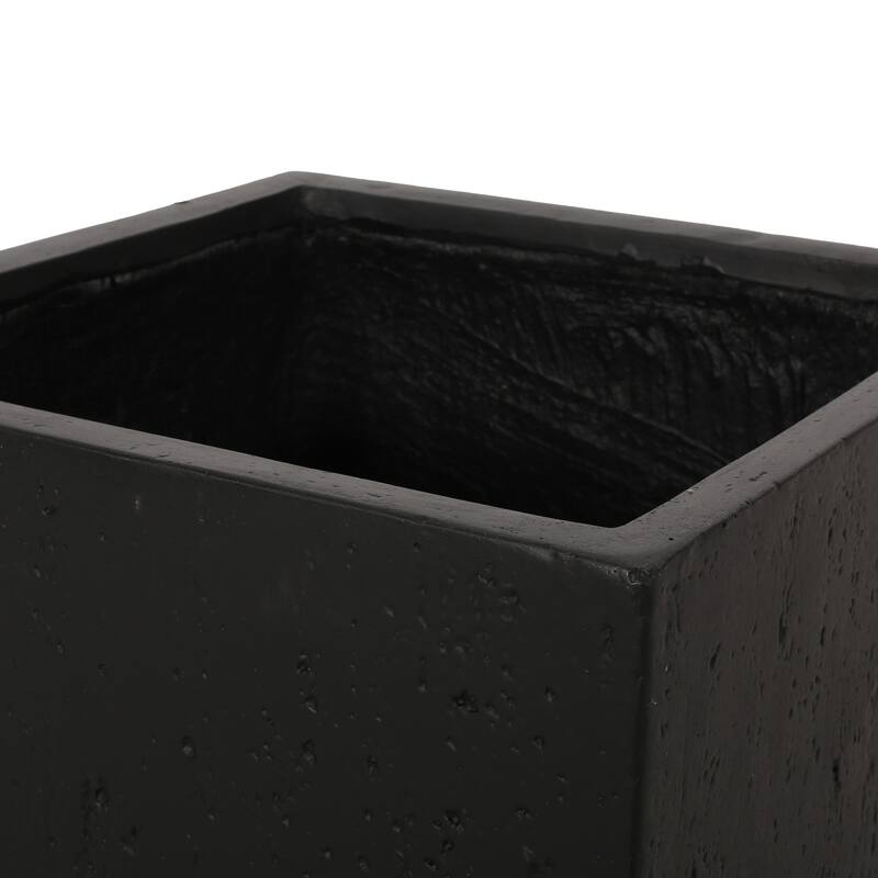 Handmade Outdoor Cast Stone Square Planter for Garden Patio Backyard
