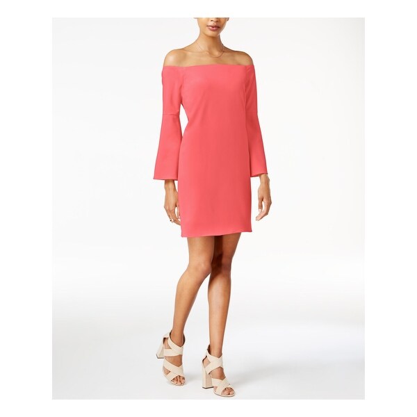 coral bell sleeve dress