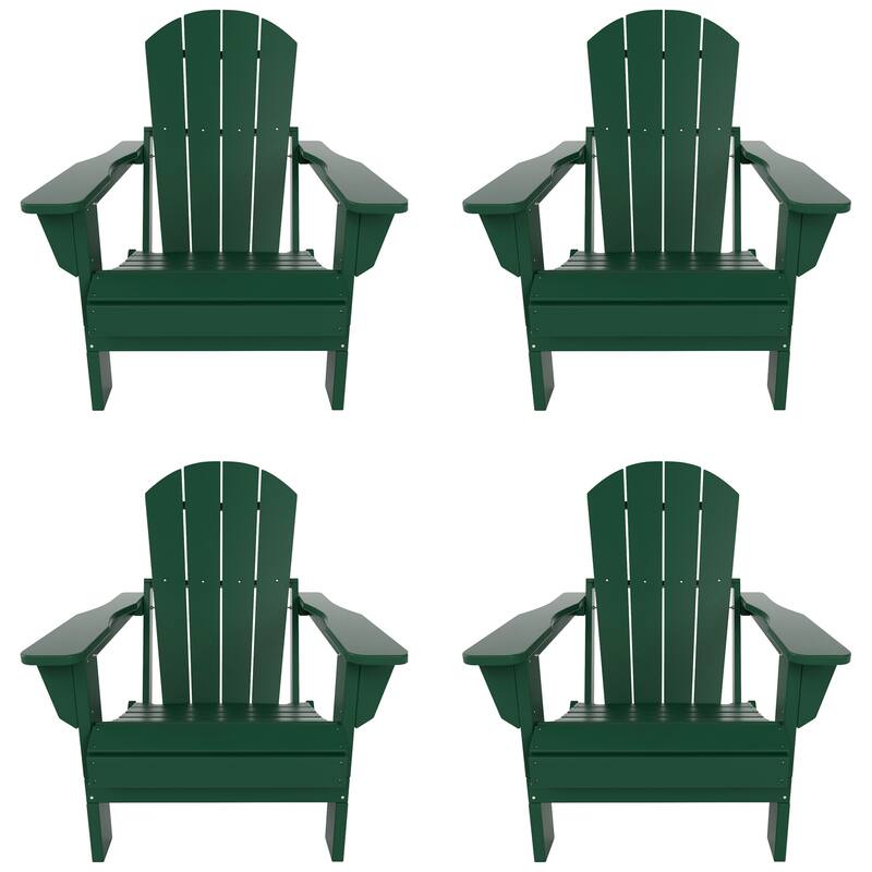 POLYTRENDS Laguna All Weather Poly Outdoor Adirondack Chair - Foldable (Set of 4)