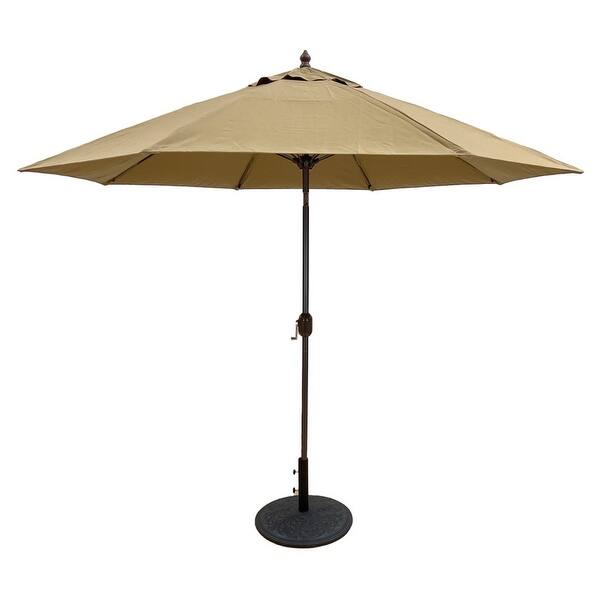 Tropishade 9' Alum Mkt Umbrella with Sunbrella 5484 Brass Bed Bath