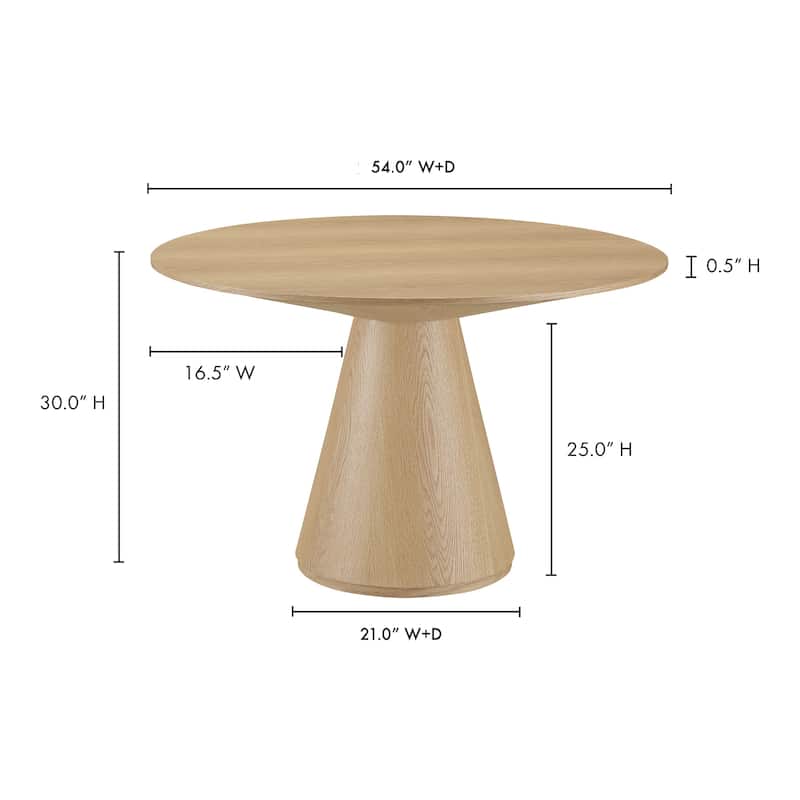 Aurelle Home Modern Pedestal Kitchen Dining Table