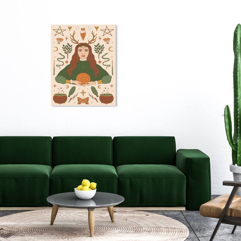 Wynwood Studio Canvas Holiday and Seasonal Deer Head Visions Green Modern & Contemporary Wall Art Canvas Print - 30 x 36