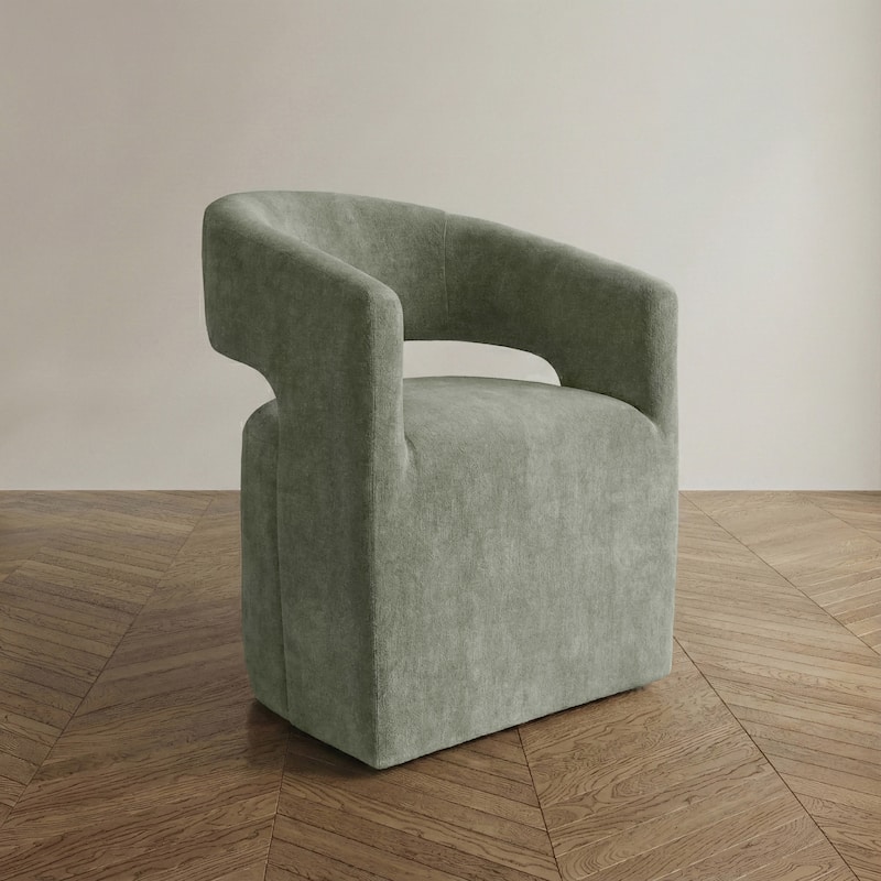 Furniture of America Rivena Modern 26-inch Fabric Accent Chair with Casters - Green