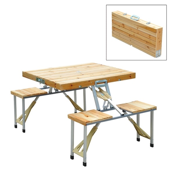 picnic table with folding seats