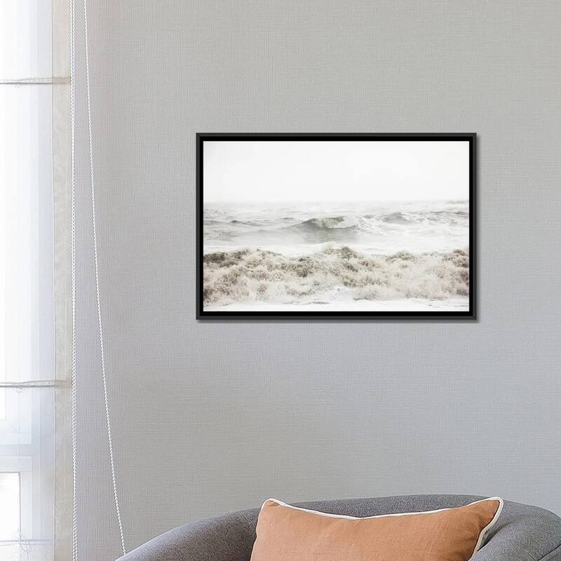 iCanvas "Breaking Waves" by Design Fabrikken Framed Canvas Print