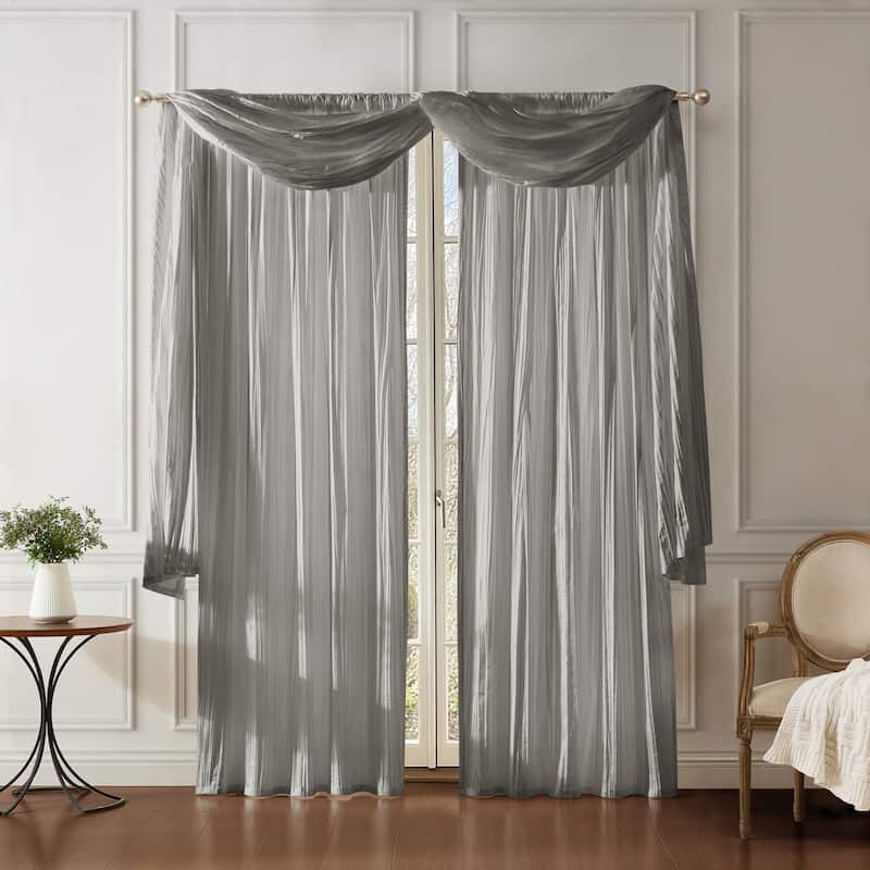 Elrene Athena Rod Pocket Curtain Panel Set of 3
