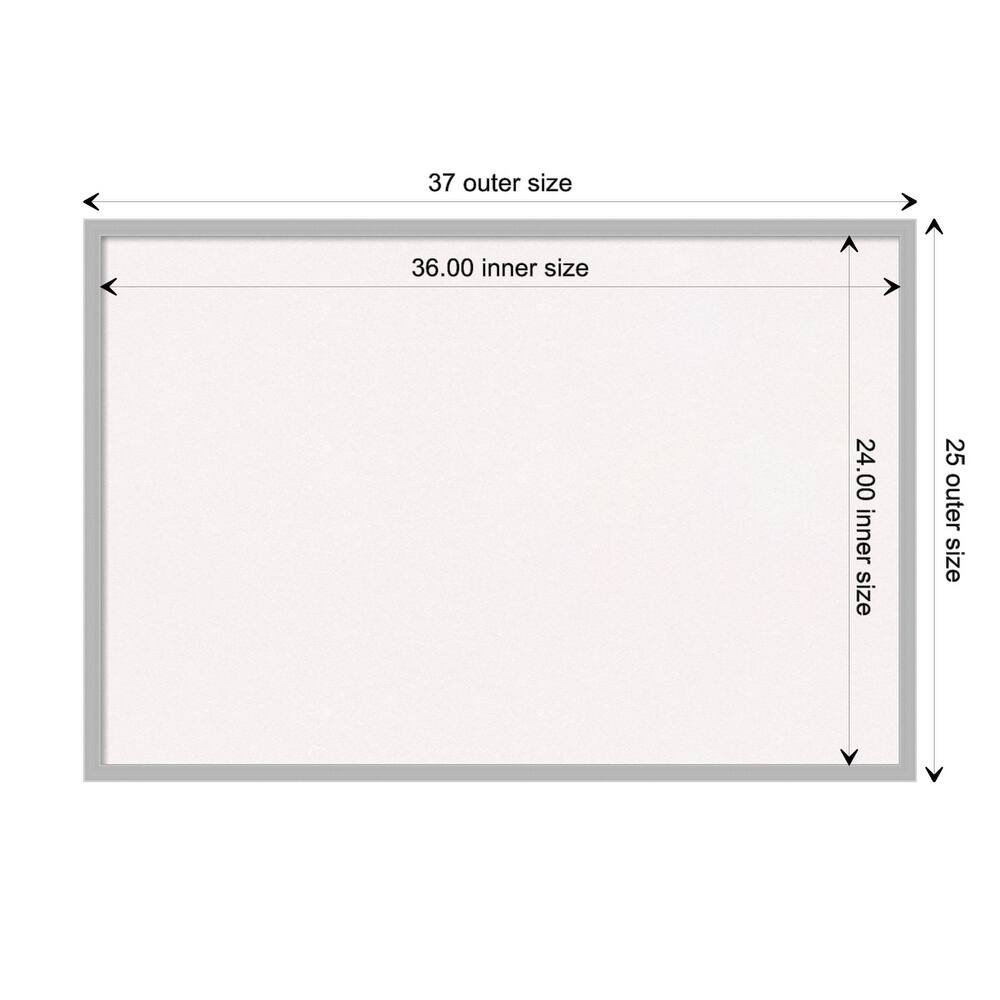Hera Chrome Framed White Corkboard Bulletin Board
