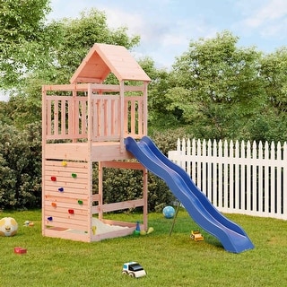 vidaXL Outdoor Playset Outdoor Backyard Playground Equipment for Kids Age 3-8 - 100" x 44.9" x 98"