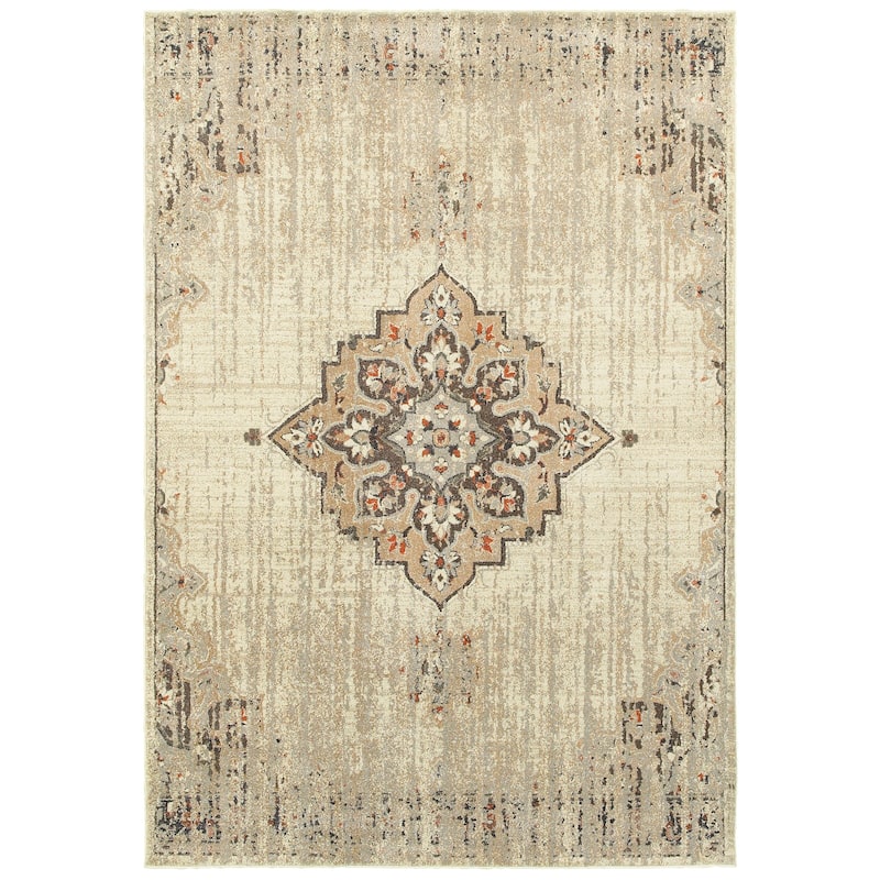 Vista Home Northsun Medallion Ivory/Brown Area Rug