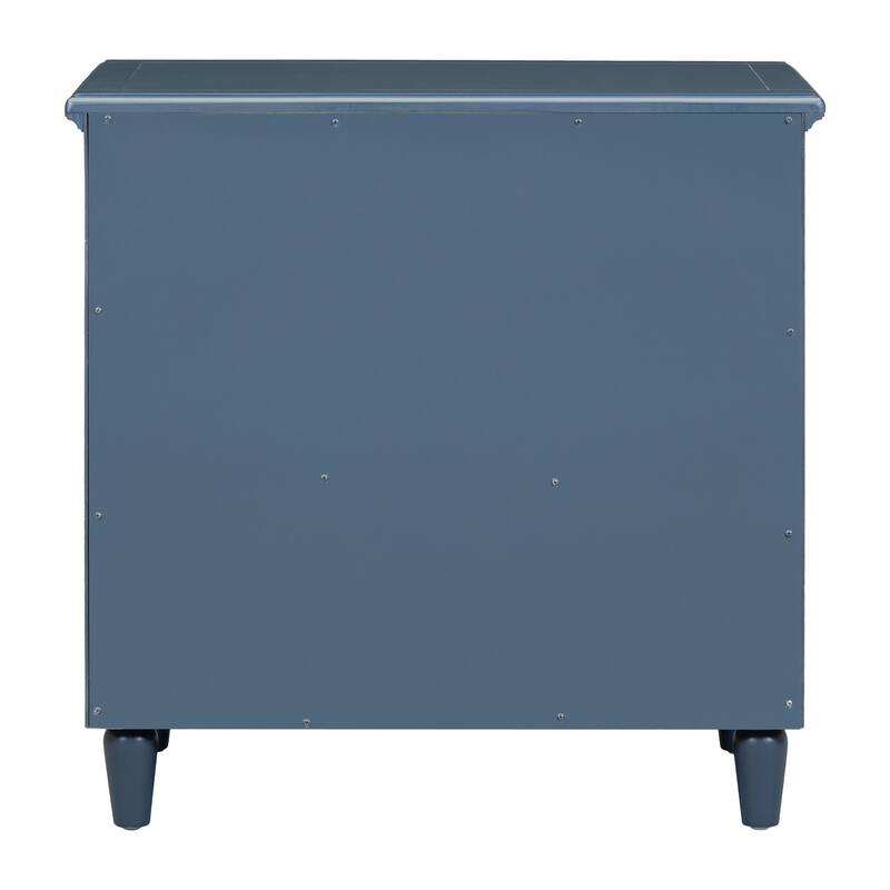 3-Drawer Nightstand Storage Wood Cabinet