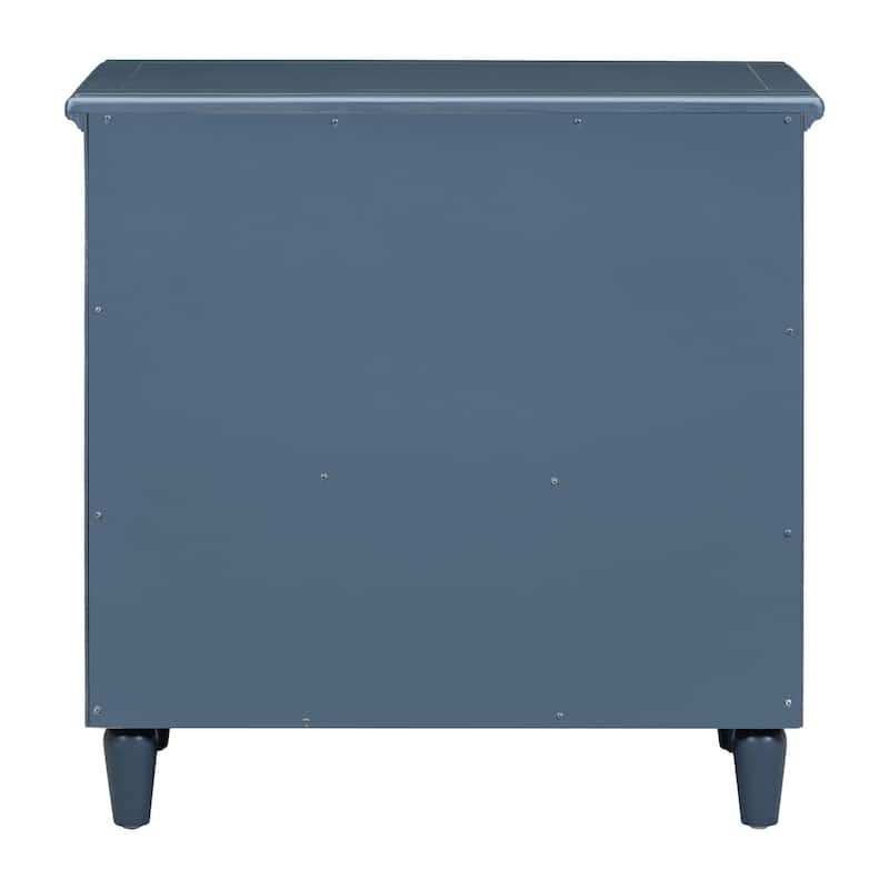 3-Drawer Wooden Nightstand